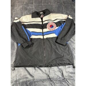 Danrho Mach Martial Arts Tae Kwon Do Track Jacket XS Black White Blue Full Zip